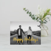 bold typographie script photo joyeuse carte de vac (Debout devant)