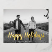 bold typographie script photo joyeuse carte de vac (Recto)