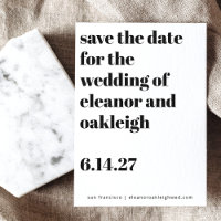 Bold Typography Black and White Modern Wedding