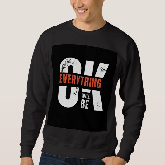 Bold Typography Black Sweatshirt (Devant)