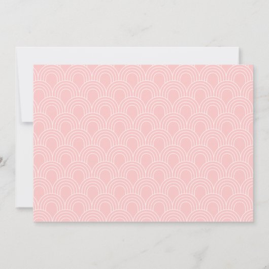 Bold Typography Blush Pink Photo Afstuderen Aankondiging (Achterkant)