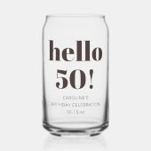 Bold Typography Brown Modern 50th Birthday Favor (Recto)