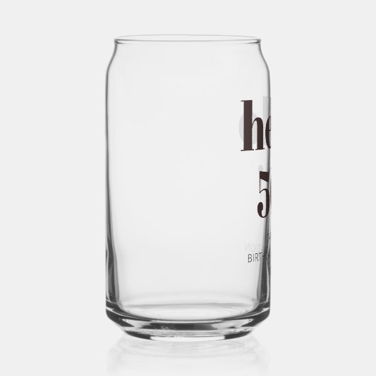 Bold Typography Brown Modern 50th Birthday Favor (Droite)