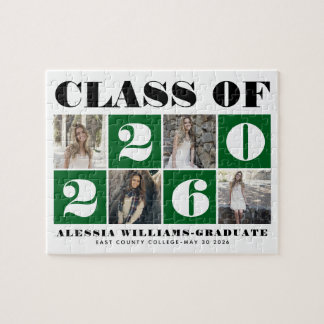 Bold typography Class of 2026 photo collage green Legpuzzel