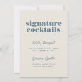Bold Typography Signature Cocktail Wedding Sign (Voorkant)