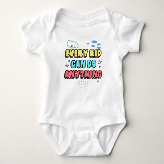 Bold Typography Statement Design voor kinderen Romper (Voorkant)