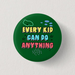 Bold Typography Statement Design voor kinderen Ronde Button 3,2 Cm
