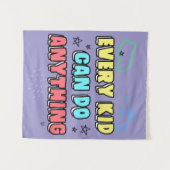 Bold Typography Statement Design voor kinderen Wandkleed (Voorkant (horizontaal))