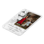 Bold Typography White Marble Photo Minimal Magneet (Linkerzijde)