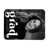 Bold Typography White Photo Afstuderen Magneet (Horizontaal)