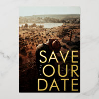 BOLD Ultra Moderne Gouden Foto Save Our Date