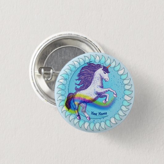 Bold Unicorn Ronde Button 3,2 Cm (Voorkant /achterkant)