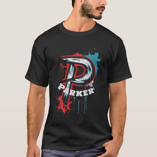 Bold Urban Spray Paint Monogram "P" T-shirt (Voorkant)