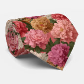 Bold Valentine Gifts For Men Peonies Stropdas (Opgerold)