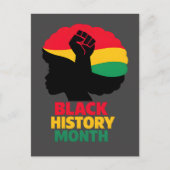 Bold Vibrant Pan African Silhouette Afro Woman  Briefkaart (Voorkant)