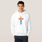 Bold Watercolor Cross Hoodie (Voorkant volledig)