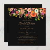 Bold Waterverf Bridal Shower Kaart (Voorkant / Achterkant)