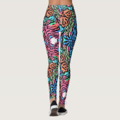 Bold Wild Mandala Inspiré Motif sur les Leggings (Dos)