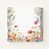 Bold Wildflower Wedding Guest Book Notitieboek (Achterkant)