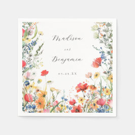 Bold Wildflower Wedding Servet