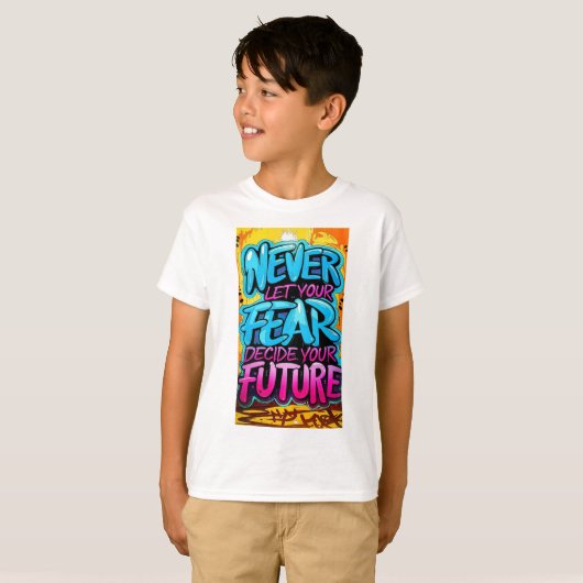 "Bold Words, Bright Future" T-shirt (Voorkant volledig)