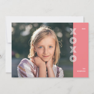 Bold XOXO Carte photo de la Saint Valentin - Bubbl