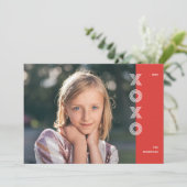 Bold XOXO Carte photo de la Saint Valentin - Crims (Debout devant)