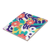 Bold Y2K Wildflower Levendige Spring Decor Tegeltje (Zijkant)