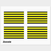 Bold Yellow and Black Bumble Bee Striped Pattern Rechthoekige Sticker (Vel)