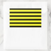 Bold Yellow and Black Bumble Bee Striped Pattern Rechthoekige Sticker (Tas)