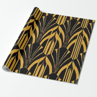 Bold Yellow and Black Modern Abstract Pattern Cadeaupapier