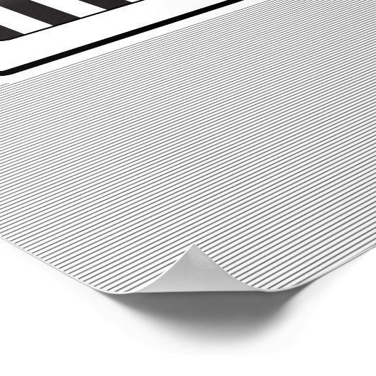 Bold Yellow & Black Geometric Art Deco Design Poster (Hoek)