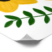 Bold Yellow Modern Flower Graphic Painting Poster (Hoek)