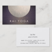 Bold Zen Circle Yoga en Meditation Teacher Wood Visitekaartje (Voorkant / Achterkant)