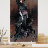 Boldini - Marchesa Luisa Casati met windhond Poster (Keuken)