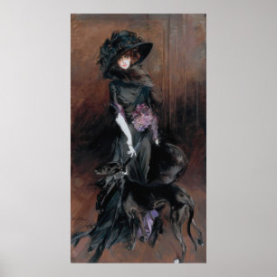 Boldini - Marchesa Luisa Casati met windhond Poster