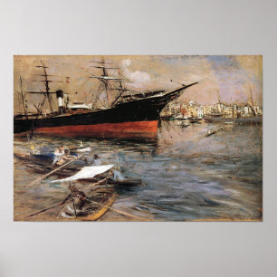 Boldini - Schepen in het San Marco bekken 1899 Poster