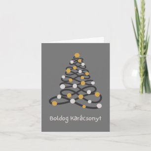 Boldog Karácsonyt Hongaarse kerstmis Kaart