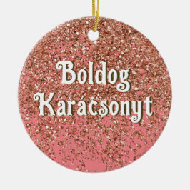 Boldog Karácsonyt | Vrolijk kerstfeest in het Hong Keramisch Ornament