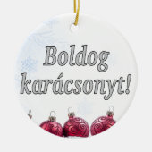 Boldog karácsonyt! Vrolijk kerstfeest in het Honga Keramisch Ornament (Voorkant)
