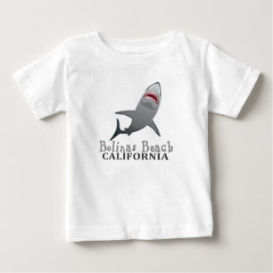 Bolinas Beach California shark baby t-shirt