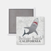 Bolinas Beach California shark magnet Magneet (Voorkant / Achterkant)