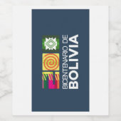 Bolivia 200 años libres wijn etiket (Enkel label)