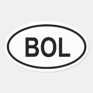 Bolivia "BOL" Ovale Sticker