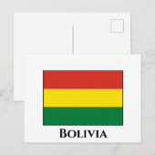 Bolivia (Bolivia) vlag Briefkaart (Voorkant / Achterkant)