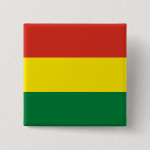 Bolivia (Bolivia) vlag Vierkante Button 5,1 Cm
