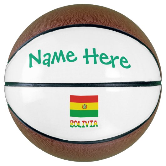 Bolivia Boliviaanse vlag groen gepersonaliseerd Basketbal (Voorkant)
