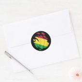 Bolivia geripte vlag ronde sticker (Envelop)