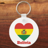 Bolivia hartvlag sleutelhanger (Voorkant)