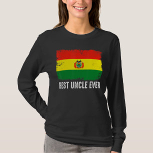 Bolivia in nood Vlag Beste oom ooit patriottisch T-shirt